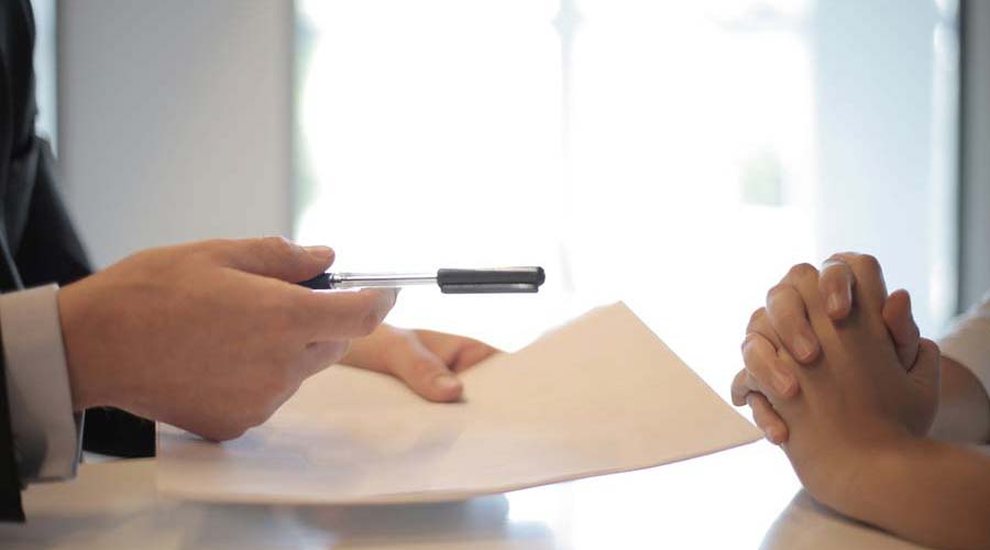 Signing a contract